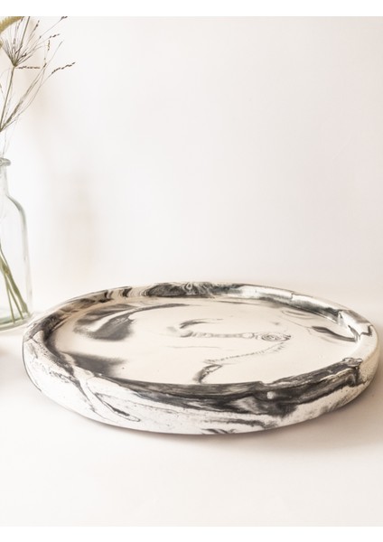 Marble Dekoratif Beton Tepsi Sunumluk modelleri