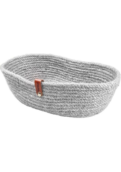 Koza Oval Sepet Küçük Gri H4369