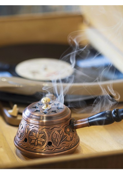 Bakır Buhurdanlık İşlemeli Model Oksit Renk modelleri