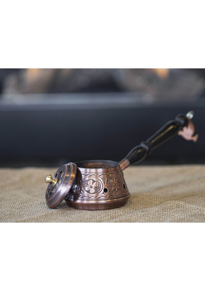 Bakır Buhurdanlık İşlemeli Model Oksit Renk fırsatları