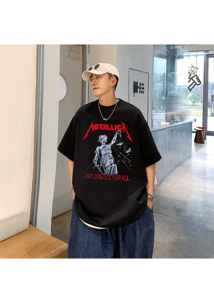 Rock Serisi Metallica And Justice For All Siyah Oversize T-Shirt fiyatları