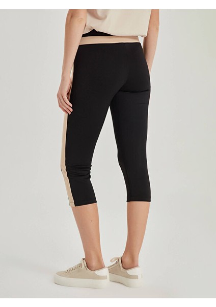 Renk Bloklu Capri Tayt 66586