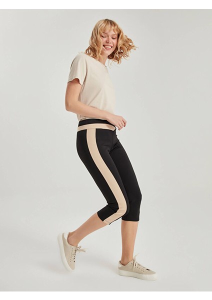 Renk Bloklu Capri Tayt 66586