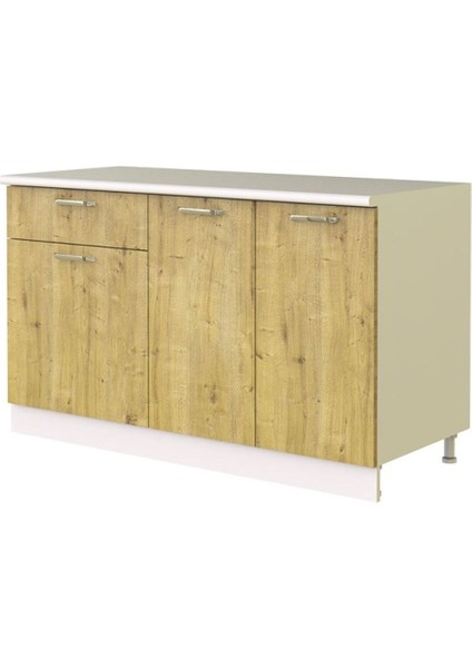 Ipek Alt Mutfak DOLABI140 cm – Safir Meşe – Tezgah Dahil Değil