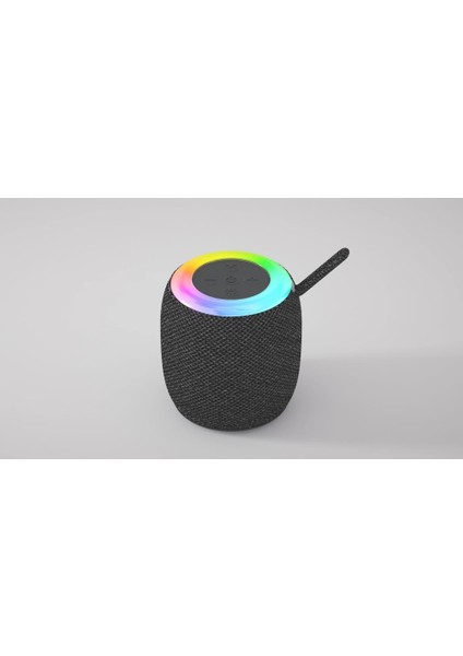 D10 Taşınabilir Rgb Ledli Bluetooth Hoparlör Usb-Fm Radyo Gri