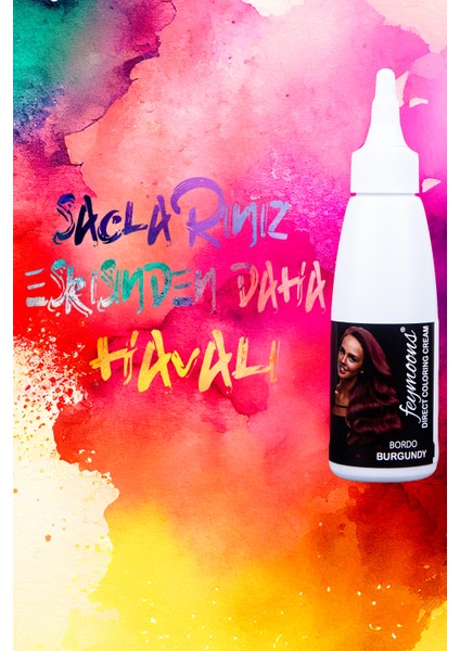 Yarı Kalıcı Saç Boyası Bordo 120 ml modelleri