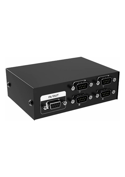Mt-Vıkı 4 Port RS232 Switch MT-223-4 Db9 Com Seri Port Anahtarlayıcı 1 Giriş 4 Çıkış Cihaz Düğme