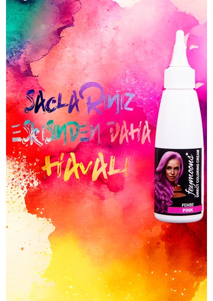 Yarı Kalıcı Saç Boyası Pembe 120 ml modelleri