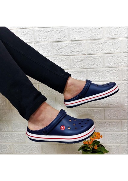 bella 195 Lacivert Hastane Aşçı Hafif Rahat Sabo Terlik modelleri