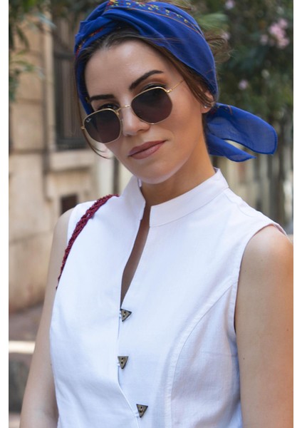 Hakim Yaka Çapraz Düğmeli Kolsuz Bluz fırsatları