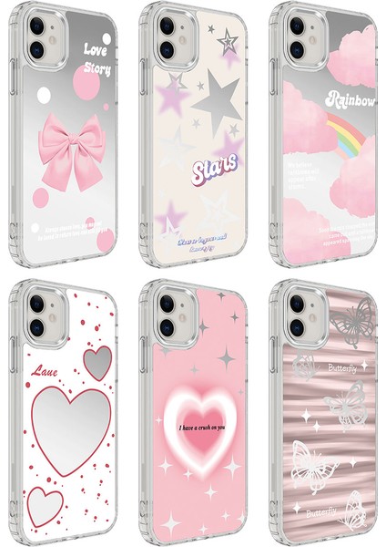 Apple Iphone 12 Pro Max Kılıf Renkli Desenli Aynalı Parlak Mimbo Kapak