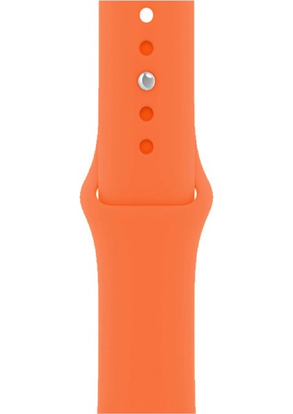 42-49MM Yeni Nesil Apple Uyumlu Akıllı Saat Kordonu Silikon Turuncu