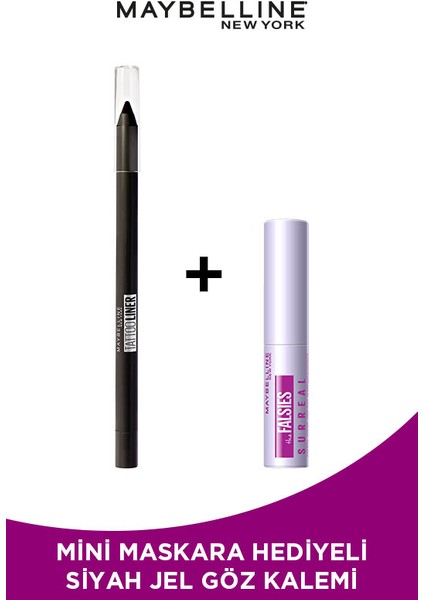 Mini Surreal Maskara Hediyeli Tattoo Liner Jel Göz Kalemi - 900 Deep Onyx (Siyah)