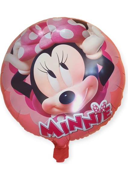 Minnie Mouse Figürlü Folyo Balon Yuvarlak 45CM