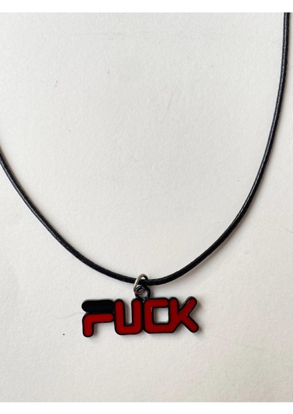 F*ck Yazılı Kolye Unisex Ipli Kolye PYTKKOLYE234