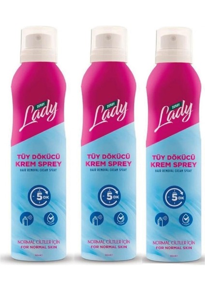 Lady Tüy Dökücü Krem Sprey 150 ml x 3 Adet fiyatları