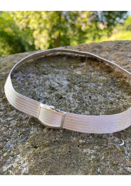 Kadın Gümüş 7 Sıra Hasır Gerdanlık