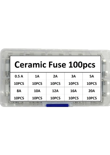 5X20 Seramik Sigorta Seti 100X 10 Tür Kutulu modelleri