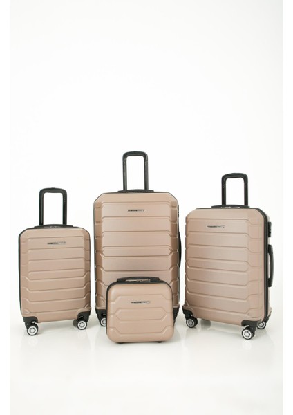 Abs Kabin Orta Büyük Ve Makyaj Boy 4'lü Travel Valiz Bavul Seti