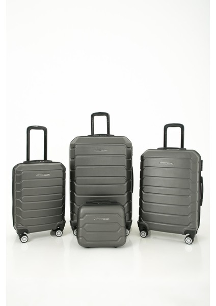 Abs Kabin Orta Büyük Ve Makyaj Boy 4'lü Travel Valiz Bavul Seti