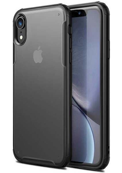 Apple iPhone Xr 6.1 Kılıf Köşe Korumalı Arkası Mat Buzlu Sert Kapak (Volks)