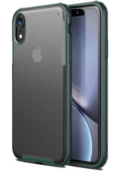 Apple iPhone Xr 6.1 Kılıf Köşe Korumalı Arkası Mat Buzlu Sert Kapak (Volks)