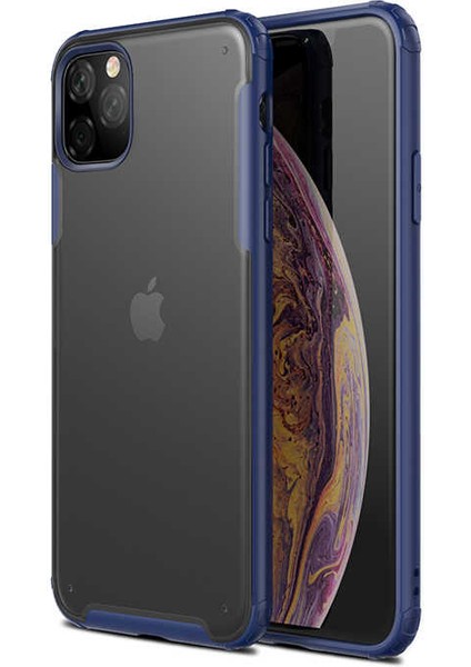 Apple iPhone 11 Pro Max Kılıf Köşe Korumalı Arkası Mat Buzlu Sert Kapak (Volks)