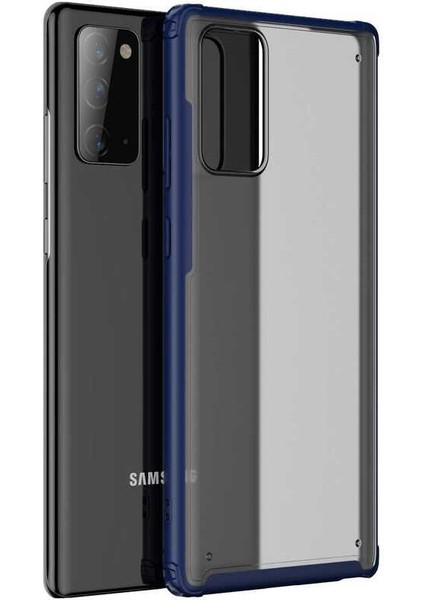 Samsung Galaxy Note 20 Kılıf Köşe Korumalı Arkası Mat Buzlu Sert Kapak (Volks)