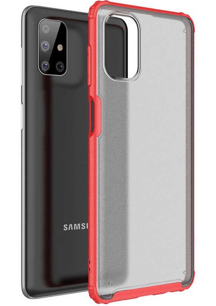 Samsung Galaxy M51 Kılıf Köşe Korumalı Arkası Mat Buzlu Sert Kapak (Volks)