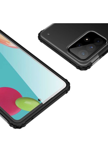 Samsung Galaxy A52 Kılıf Köşe Korumalı Arkası Mat Buzlu Sert Kapak (Volks)