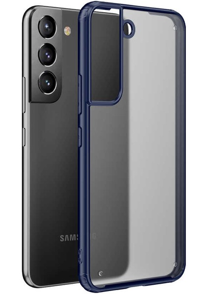 Samsung Galaxy S22 Kılıf Köşe Korumalı Arkası Mat Buzlu Sert Kapak (Volks)