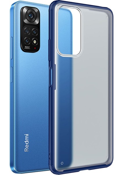 - Xiaomi Redmi Note 11S Global - Kılıf Koruyucu Sert Volks Kapak - Lacivert