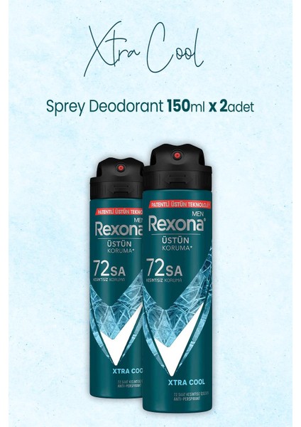 Men Sprey Deodorant Xtra Cool 150 ml x 2 Adet