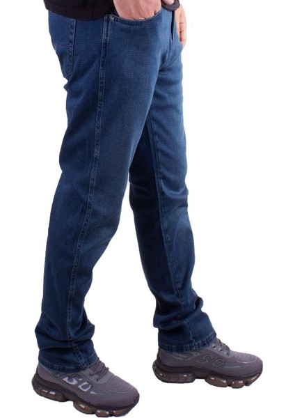 Twister Vegas 132-271 Mavi Yüksek Bel Rahat Paça Erkek Jeans Pantolon