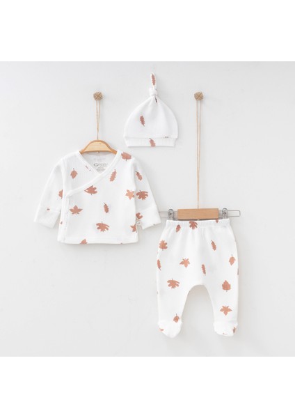 O'baby Waffle Yaprak Baskılı 3'ü Set