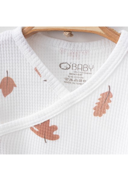 O'baby Waffle Yaprak Baskılı 3'ü Set