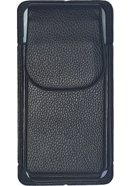 Huawei Mate 40 Kılıfı Bele Takılan Kemer Kılıf Suni Deri Kapaklı Mıknatıslı Dik