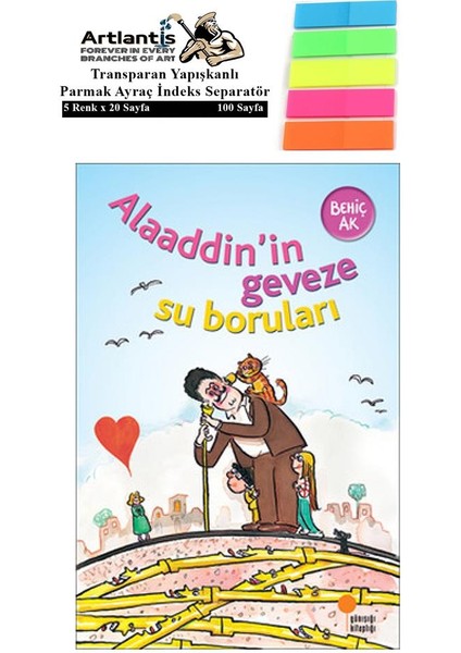 Alladdinin Geveze Su Boruları Behiç Ak 75 1 Adet Fosforlu Transparan Kitap + Ayraç - Sevim Ak