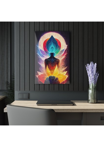 Meditasyon Cam Tablo Duvar Dekoru