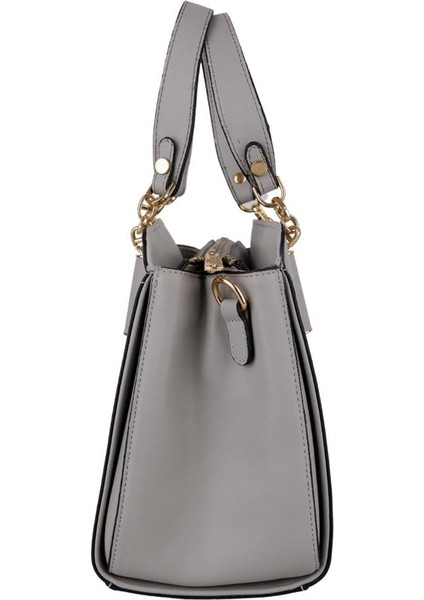 828 Gri Suni Deri Bayan Çapraz El ve Omuz Çantası fırsatları