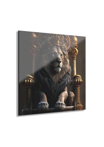 Aslan Kral Cam Tablo Duvar Dekoru 3