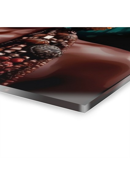 El Çizimi Kadın Cam Tablo Duvar Dekoru fiyatları