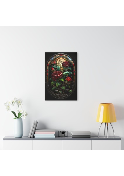 3D Boyutlu Gül Cam Tablo Duvar Dekoru modelleri