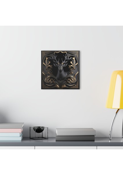 3D Geyik Cam Tablo Duvar Dekoru modelleri