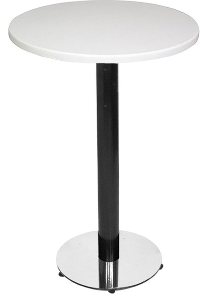 Bistro Masa (Karanfil Werzalit Yuvarlak Q 70CM) - Beyaz