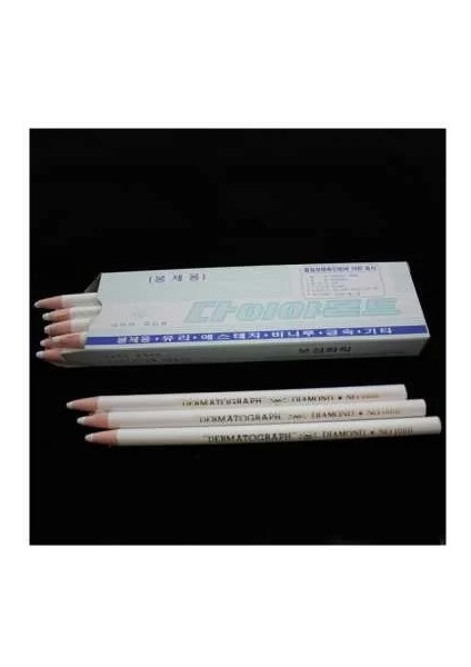 Diamond Ipli Beyaz Asetat Işaretleme Kalemi (12 Li Paket)