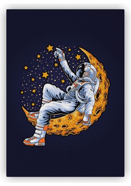 Astronot Ahşap Poster 20X29 cm