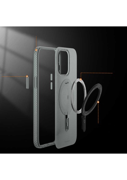 iPhone 13 Pro Uyumlu Kılıf Magsafe Şarj Özellikli Youngkit Rock Serisi Kapak