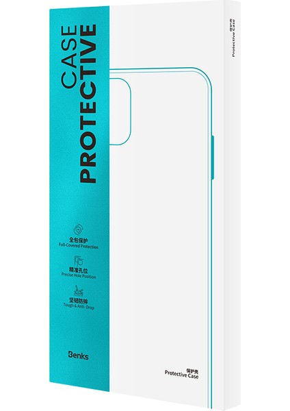 iPhone 14 Pro Uyumlu Kılıf Airbagli Tpu Yazı Temalı Benks Dynamic New Kapak