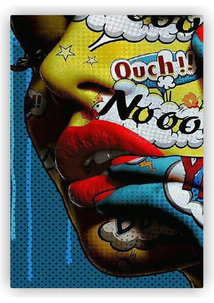 Ouch! Nooo Pop Art Ahşap Poster 20X29 cm